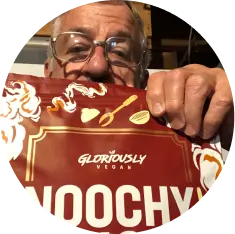 David R. with his NoochyLicious pouch