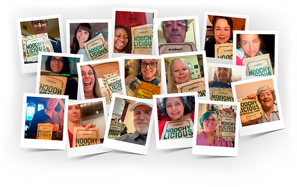 Gloriously Vegan customers enjoying Noochy Licious nutritional yeast