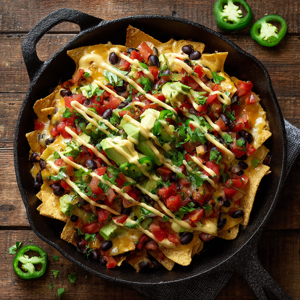 Loaded Nacho Bake with Beans and Salsa