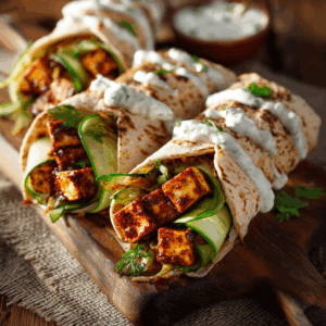 Tofu Tikka Wraps with Cool Sour Cream