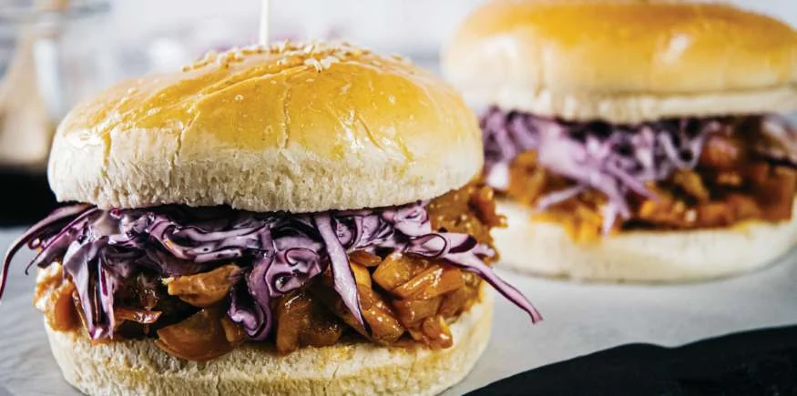 BBQ Jackfruit Sloppy Joes, photographed for the Magic 5 Cookbook