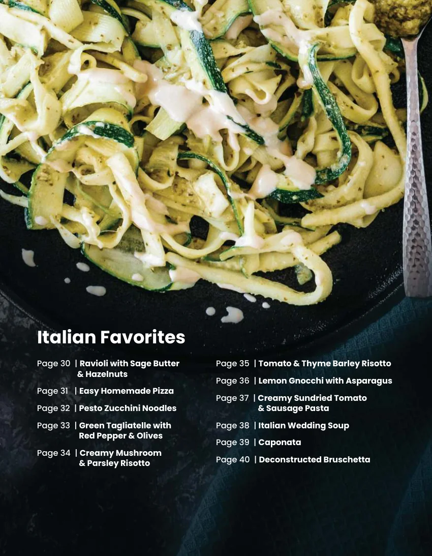 Inside the book: the Italian Favorites chapter opener